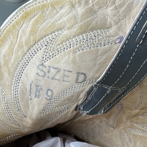 Cristobal Romero Vintage Gray Western Embroidered Cowboy Boots Men's - Size 9 - Picture 10 of 11